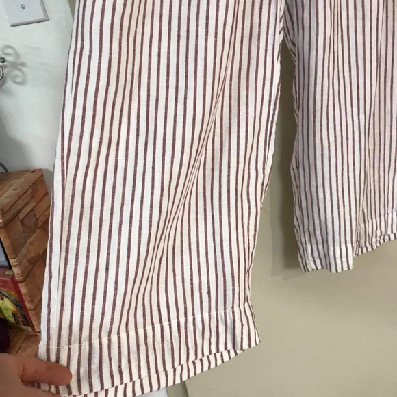 Sigrid Olsen brand size large stripped linen pants - Picture 4 of 6